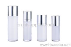 Slanted acrylic lotion bottles