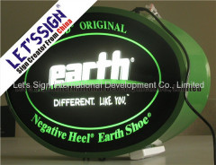 Earth Shoe Double Sided Ovall Indoor Advertising Light Box