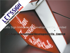 Coffee Club Double Sided Indoor Advertising Light Box