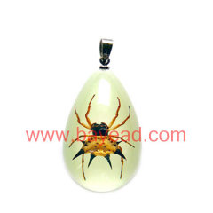 real spider bug lucite jewelry,insect jewelry