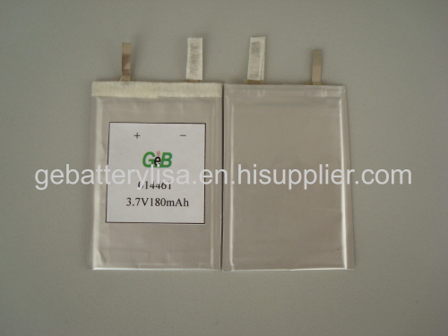 Imm Ultra thin li-po battery cell 014461 3.7V180mAh