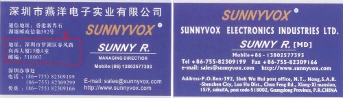 sunnyvox elelcts ind ltd