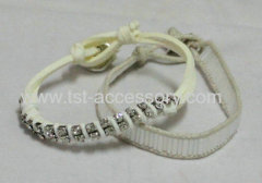 Handmade bracelets with rhinestone