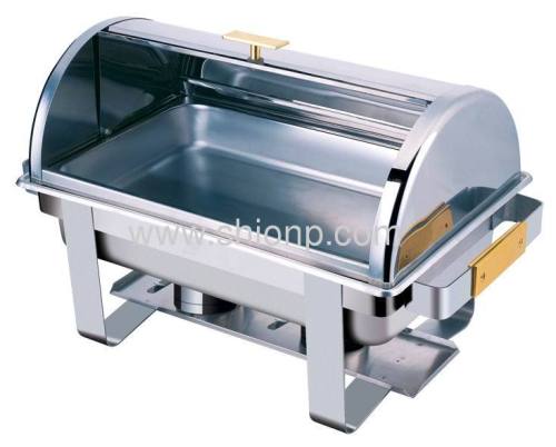 Roll top oblong chafing dish