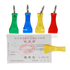 Plastic lottery slip ticket scraper