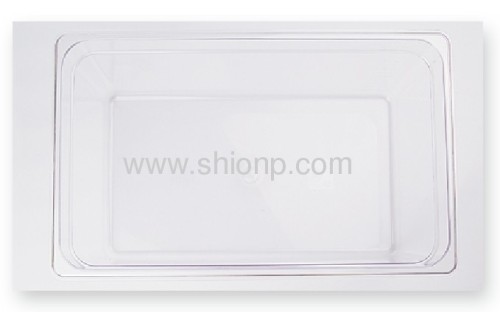 Clear polycarbonate food pan with lid