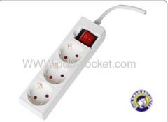 Gemany sockets 3way with switch