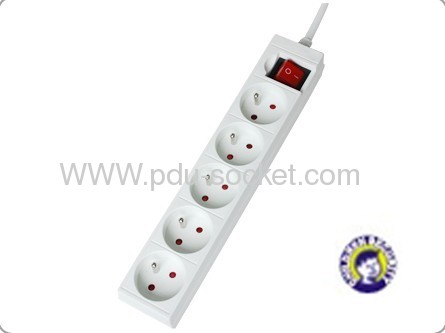 French sockets 4way with switch