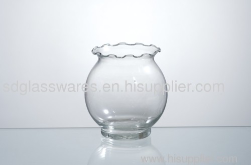 clear round glass candle holders