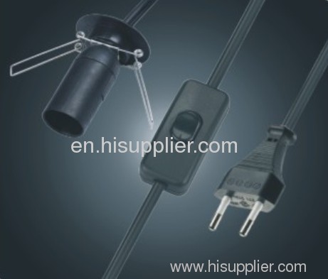Euro type salt lamp power cord