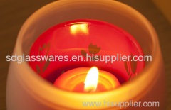 Frosted Glass Votive Candle Holder
