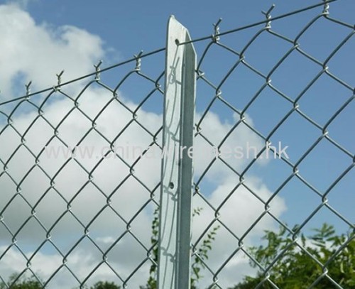 Galvanized chain link fencing