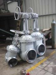 Butt welded gate valve