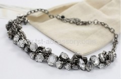 Rhinestone necklace set