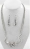 Silver snake pendant necklace