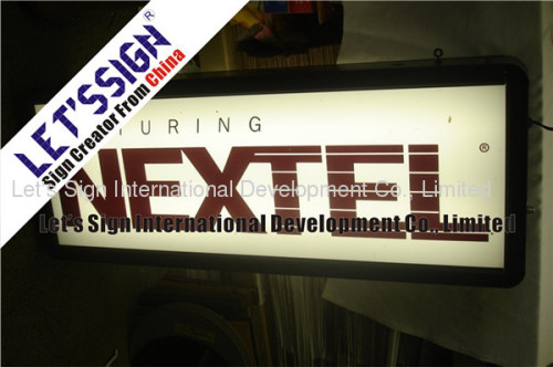 Nextel indoor Illuminated Sign with Flat Acrylic Sign Face