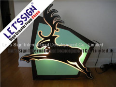 Illuminated Sign with Flat Acrylic Sign Face