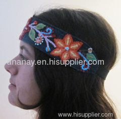 Headband cotton denim