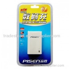 Pisen MP3/MP4 Charger with USB Port - Overcharge Protection