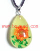 real fresh flower lucite jewelry,fresh flower pendant,flower amber jewelry