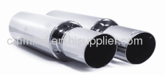 twin pipes exhaust muffler