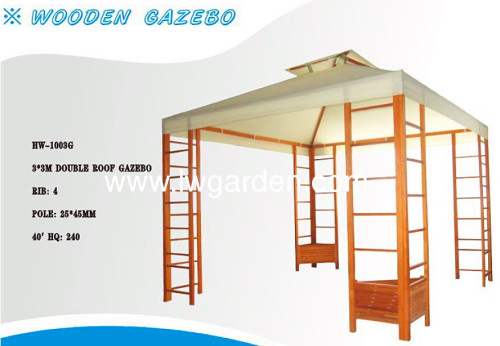 Outdoor wooden gazebo