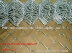 Galvanized chain link fence mesh