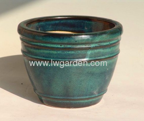 Glazed plant pot