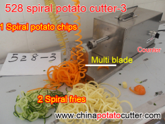 528 screwed potato fry cutter Ribbon fries machine