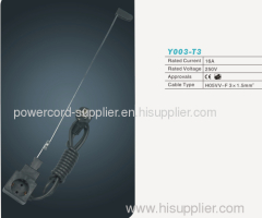 Germany type iroing board extension sockets with antanna CE GS VDE approval