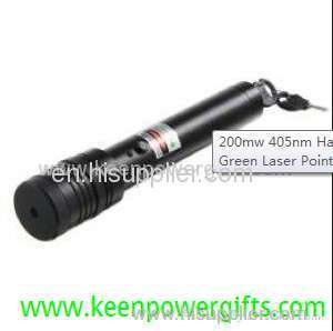200mw 405nm Handheld Adjust Focusing Violet Green Laser Pointer