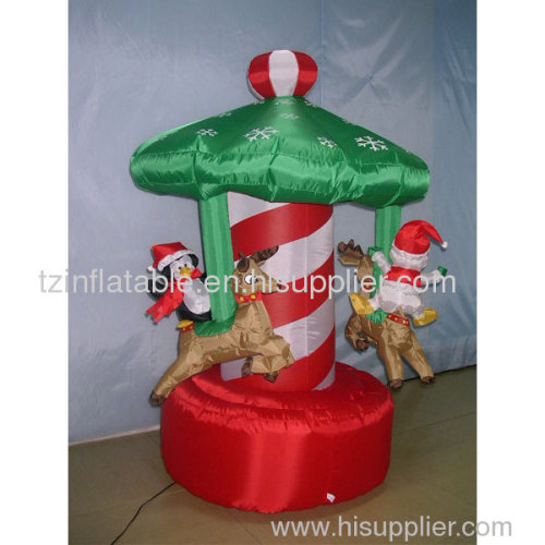 4Ft Christmas inflatable turning carousel