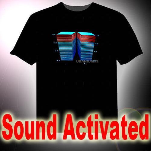 EL flashing t-shirt,EL sheet,Sound activated el t-shirt