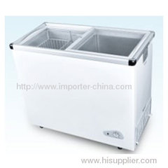 Glass sliding door freezer