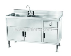 stainless steel commercial double sink
