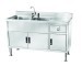 stainless steel dual-basin washing desk