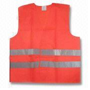 S to 3XL Reflective Vest with Customized Colors, Made of 100% Polyester