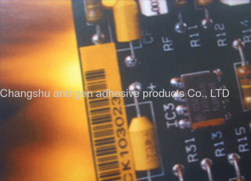PCB with high temperature resistant bar code labels PI