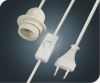 EU switch salt lamp power cord for E27 size with 303 switch