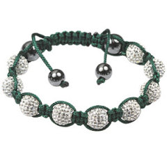 Fashion pave crystal disco ball beaded bracelets wholesale YH2024