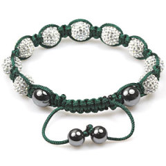 Fashion pave crystal disco ball beaded bracelets wholesale YH2024