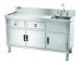 stainless steel single-basin washing desk(right-side style)