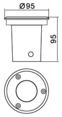 Dia.95mm stainless steel led underground lights