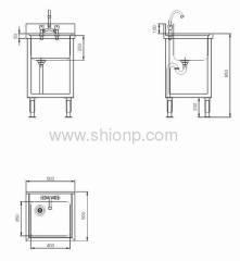 single bowl commercial kitchen sink