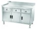 Stainless steel 3 doors Commercial working table