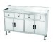 Stainless steel 4 doors working desk