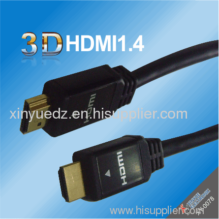 Black HDMI cable