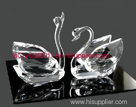 Crystal animals,Crystal swans,group swans