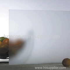 Acid etched frosting glass