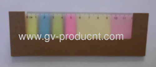 Sticky note with ruler
